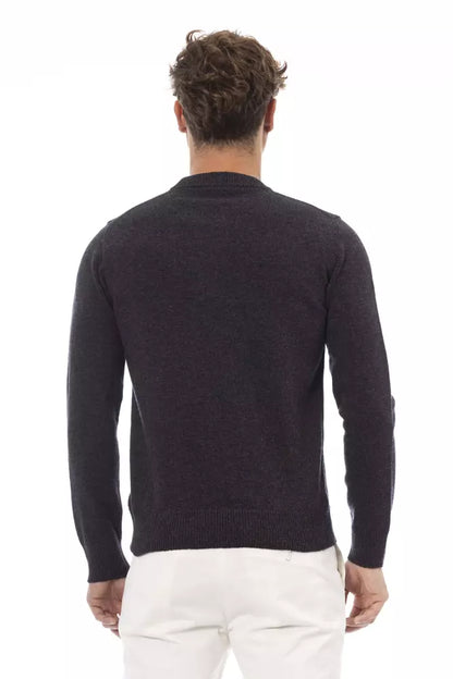  - Black Wool Men Sweater