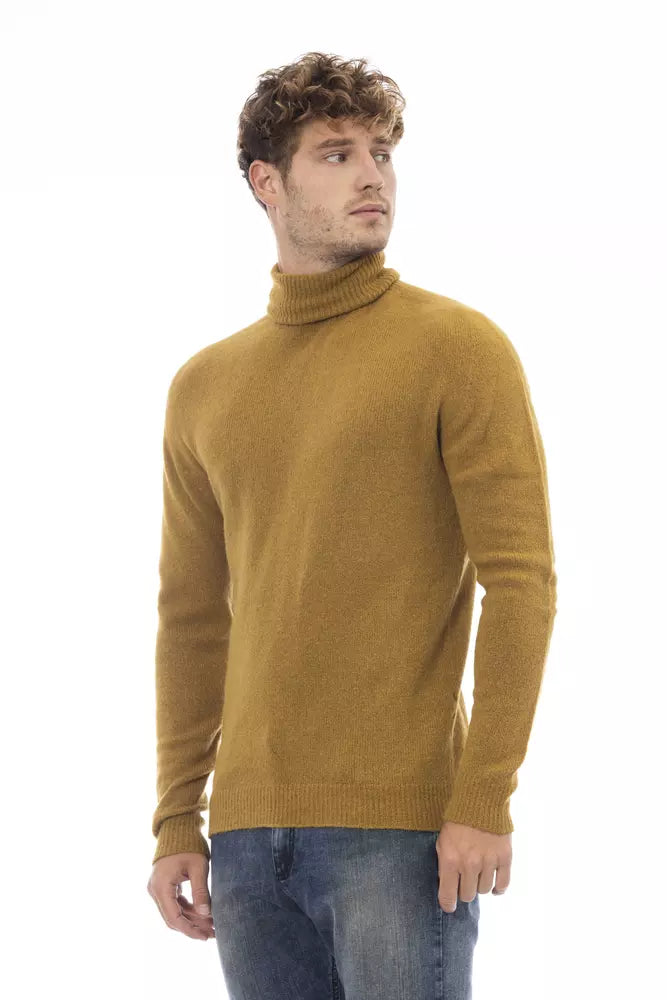  - Brown Alpaca Men Sweater