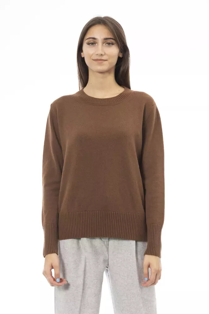  - Brown Cashmere Women Sweater