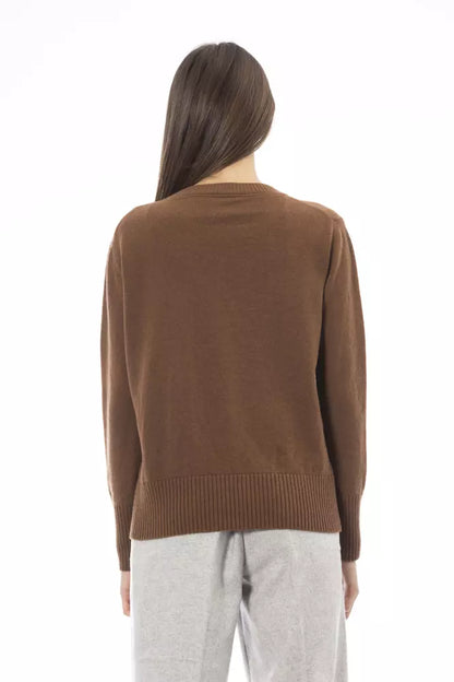  - Brown Cashmere Women Sweater