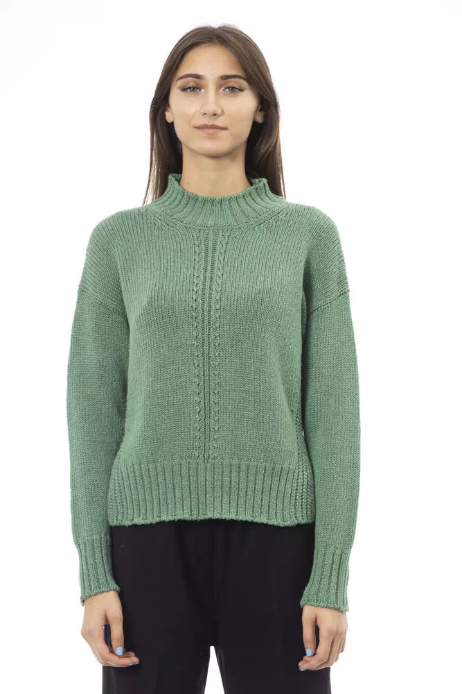  - Green Wool Women Sweater