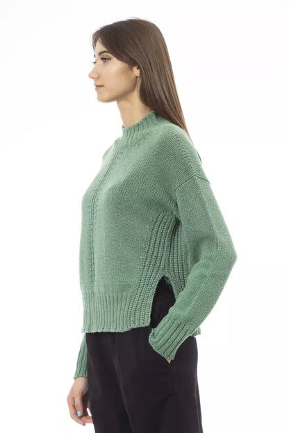  - Green Wool Women Sweater