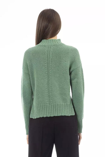  - Green Wool Women Sweater