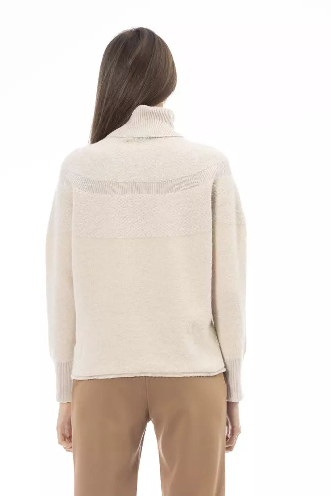  - Beige Alpaca Women Sweater