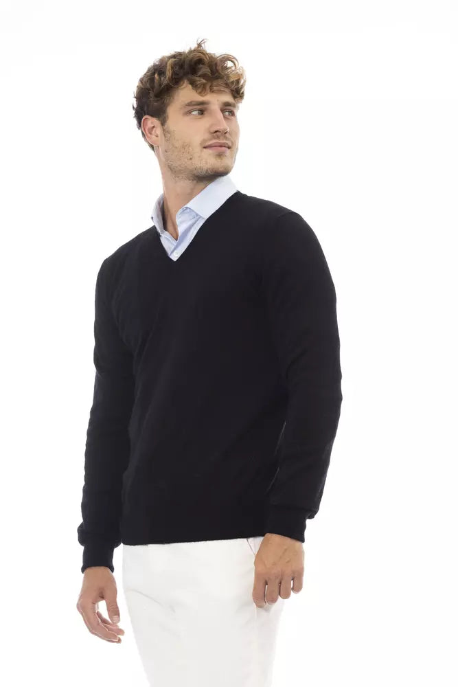  - Black Wool Men Sweater