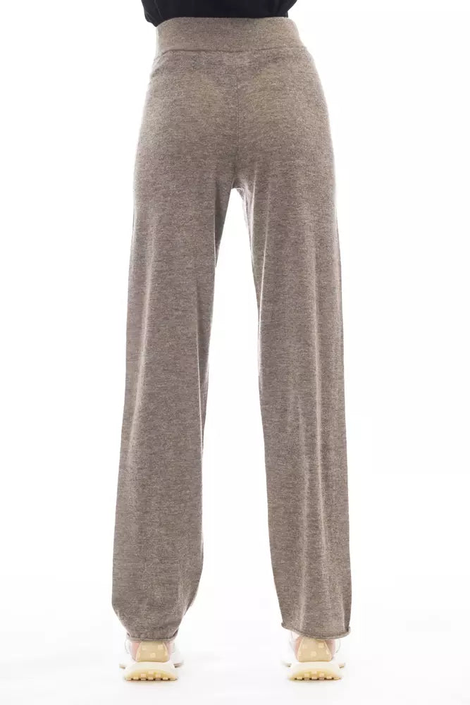  - Brown Wool Women Pant