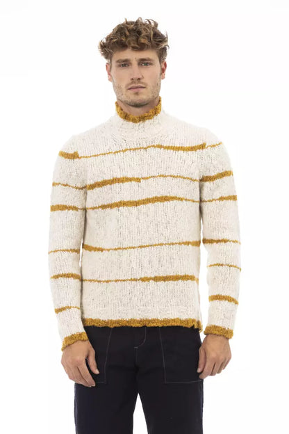  - Beige Alpaca Men Sweater