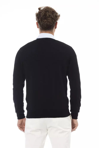  - Black Wool Men Sweater