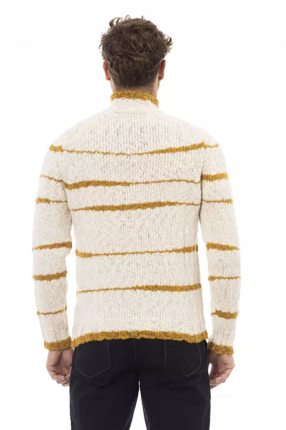  - Beige Alpaca Men Sweater