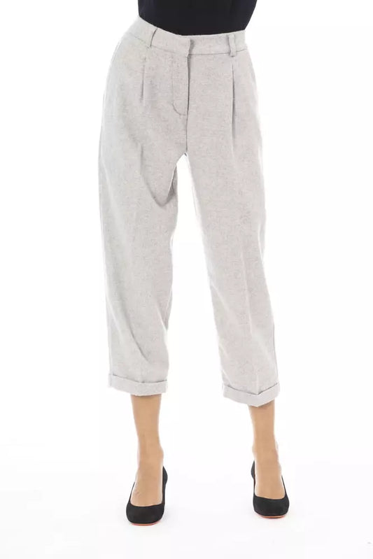  - Gray Wool Women Pant