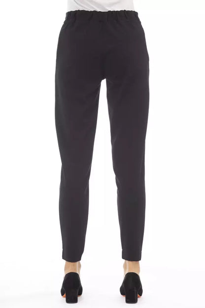  - Black Polyester Women Pant