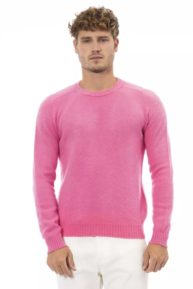  - Pink Wool Men Sweater