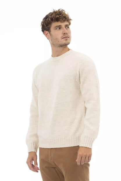  - Beige Alpaca Men Sweater