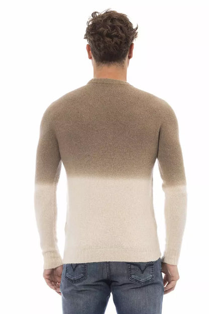  - Beige Alpaca Men Sweater