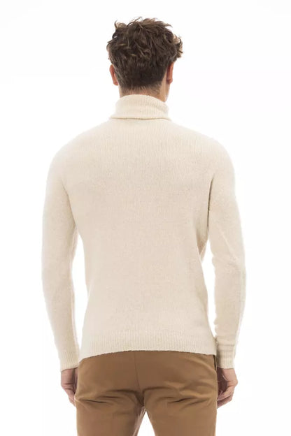  - Beige Alpaca Men Sweater