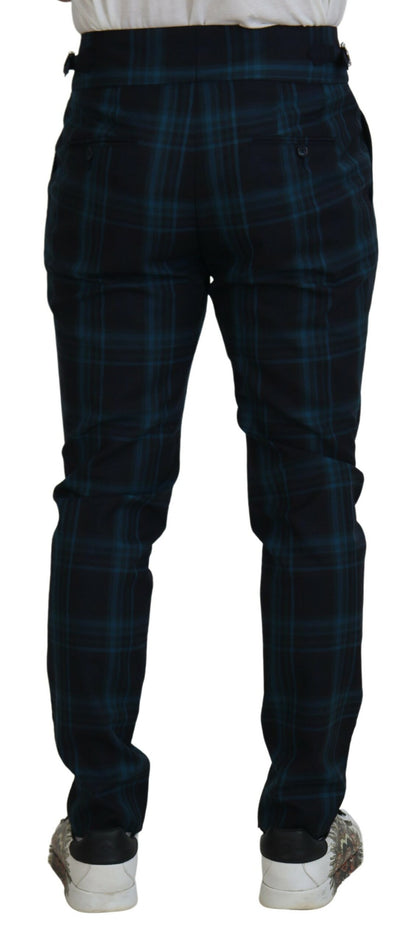  - Elegant Plaid Wool Dress Pants