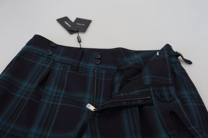  - Elegant Plaid Wool Dress Pants