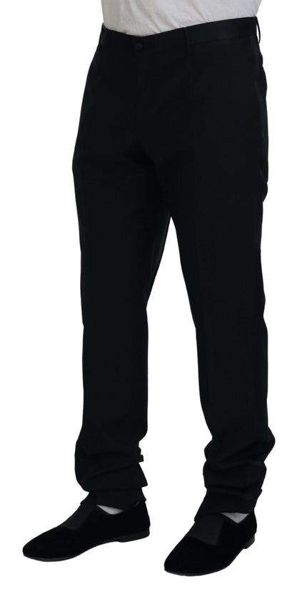  - Elegant Slim Fit Black Dress Trousers