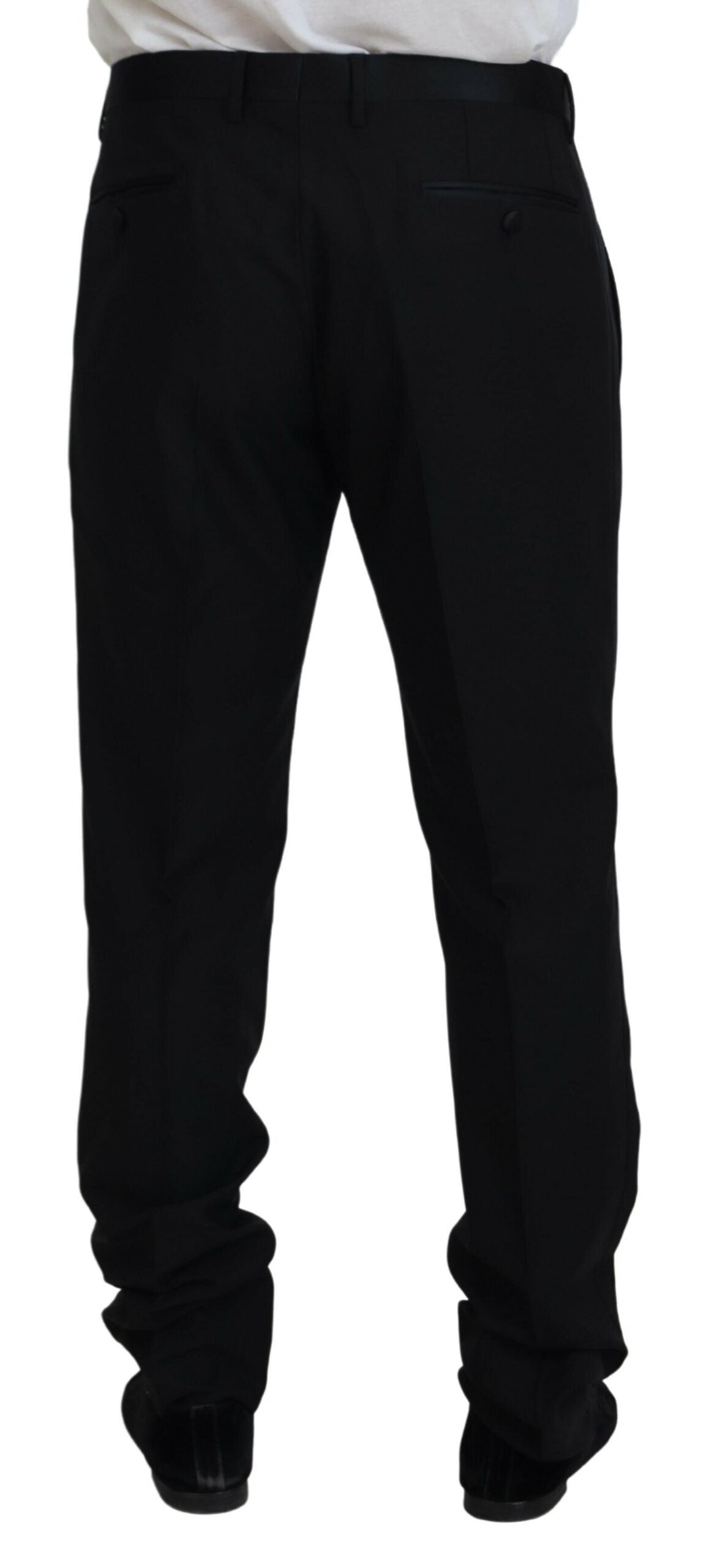  - Elegant Slim Fit Black Dress Trousers