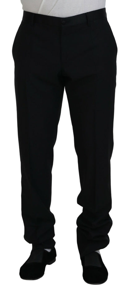  - Elegant Slim Fit Black Dress Trousers