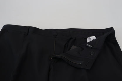  - Elegant Slim Fit Black Dress Trousers