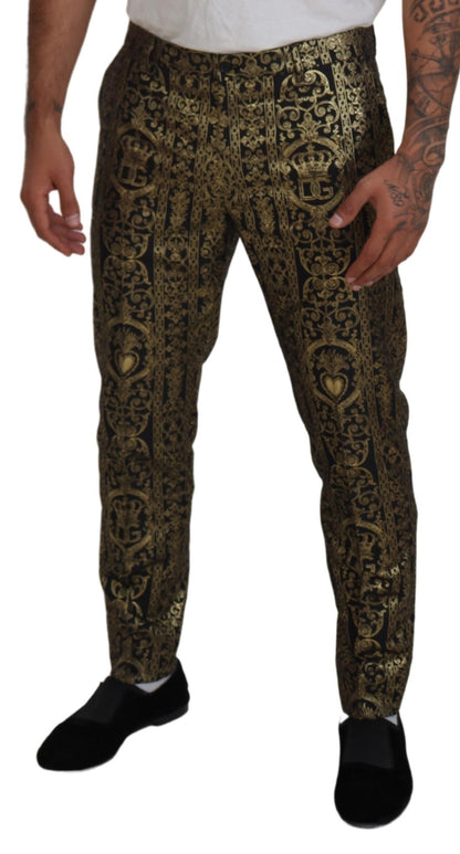 Elegant Jacquard Evening Pants - The Luxe Alliance