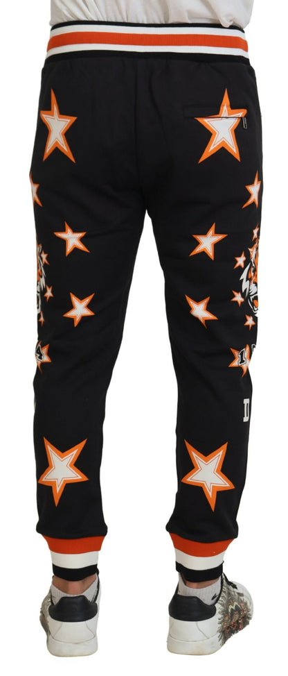  - Elegant Black Star Casual Sweatpants