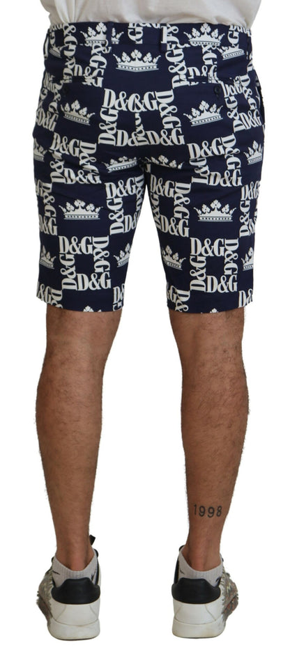  - Casual Crown Print Chinos Shorts