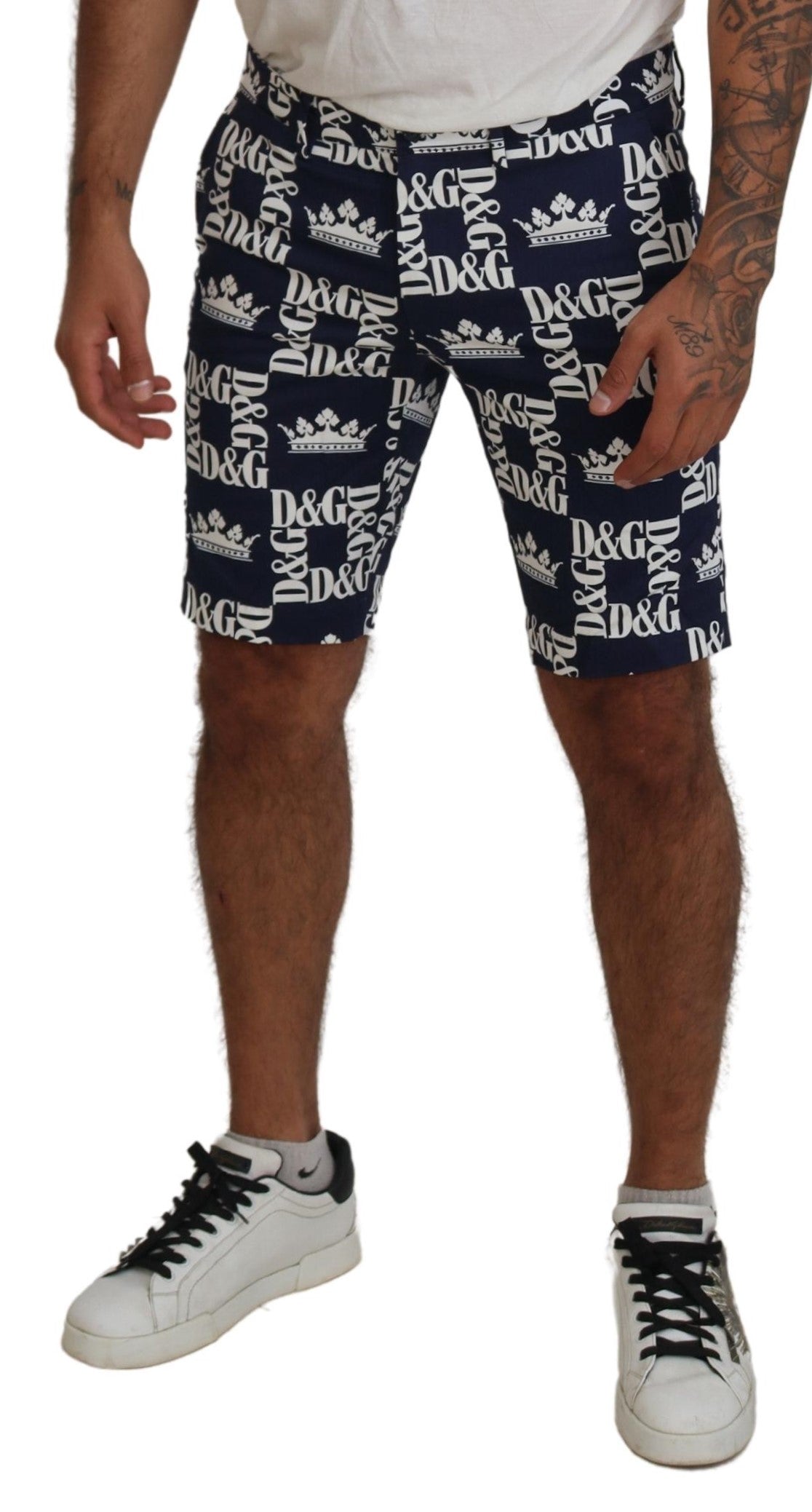  - Casual Crown Print Chinos Shorts