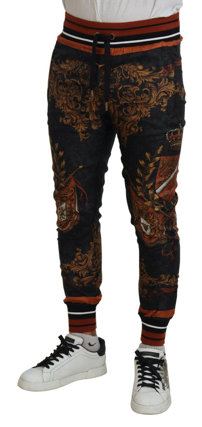  - Baroque Crown Silk Sweatpants