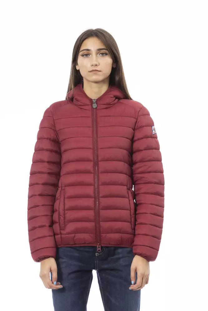  - Red Nylon Women Jacket