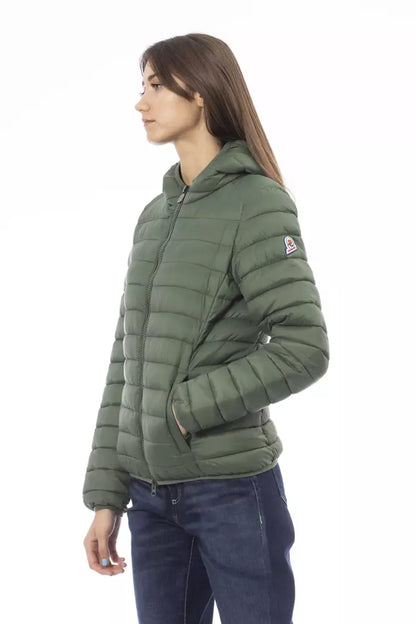  - Green Nylon Women Jacket