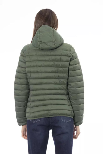  - Green Nylon Women Jacket