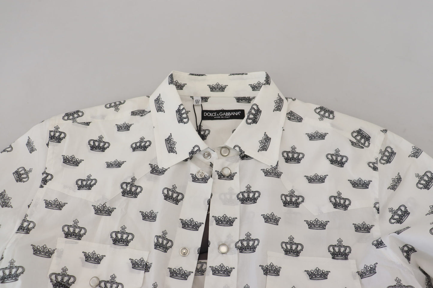  - Slim Fit Crown Print Dress Shirt