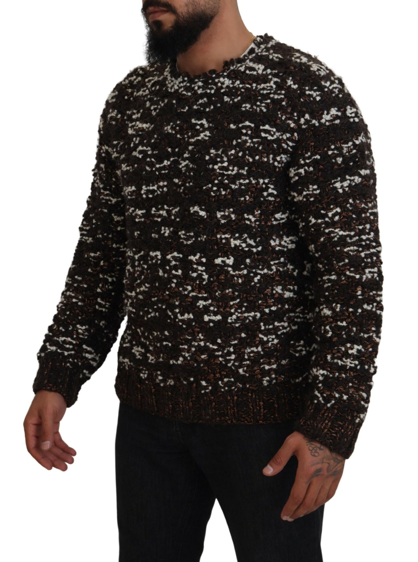  - Elegant Bronze Knit Pullover Sweater