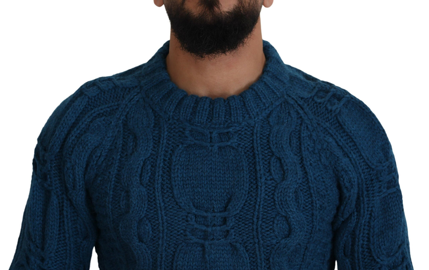  - Elegant Blue Crewneck Sweater