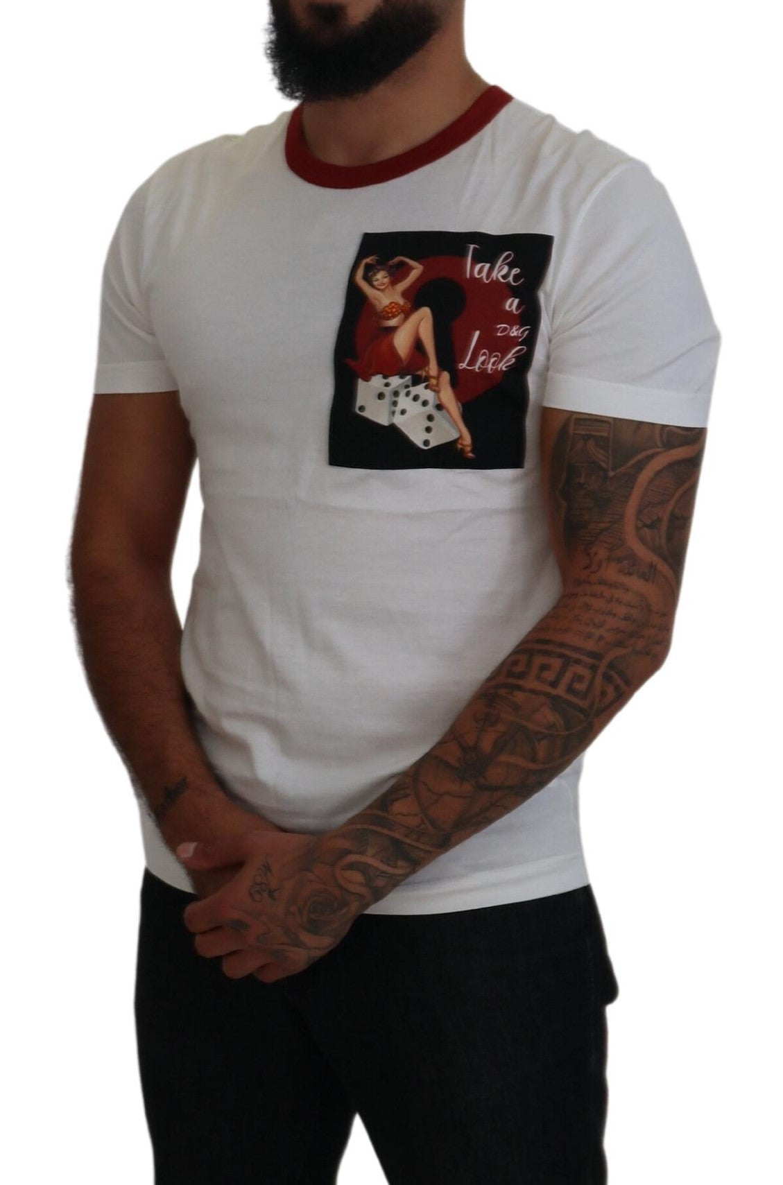  - Elegant White Crewneck Cotton T-Shirt