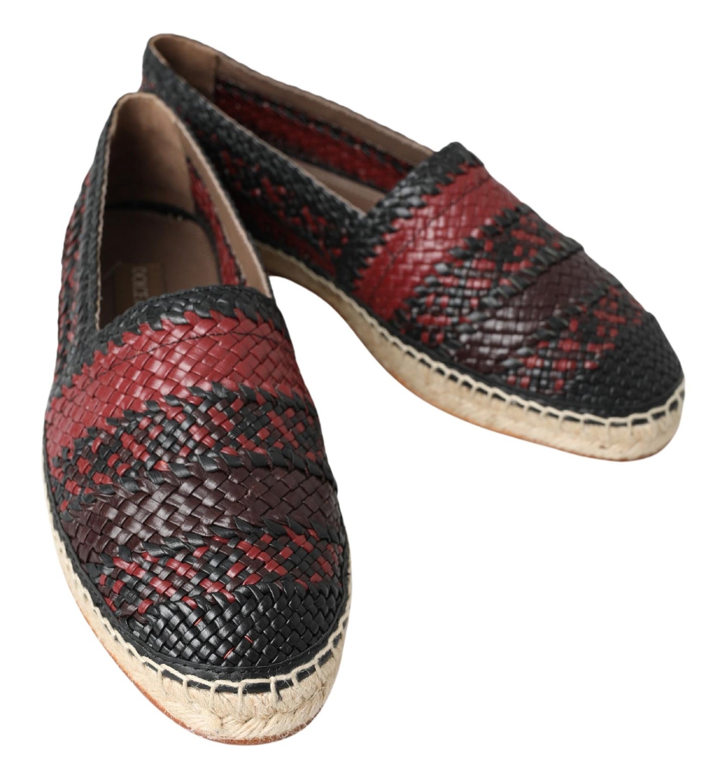  - Elegant Woven Leather Espadrilles