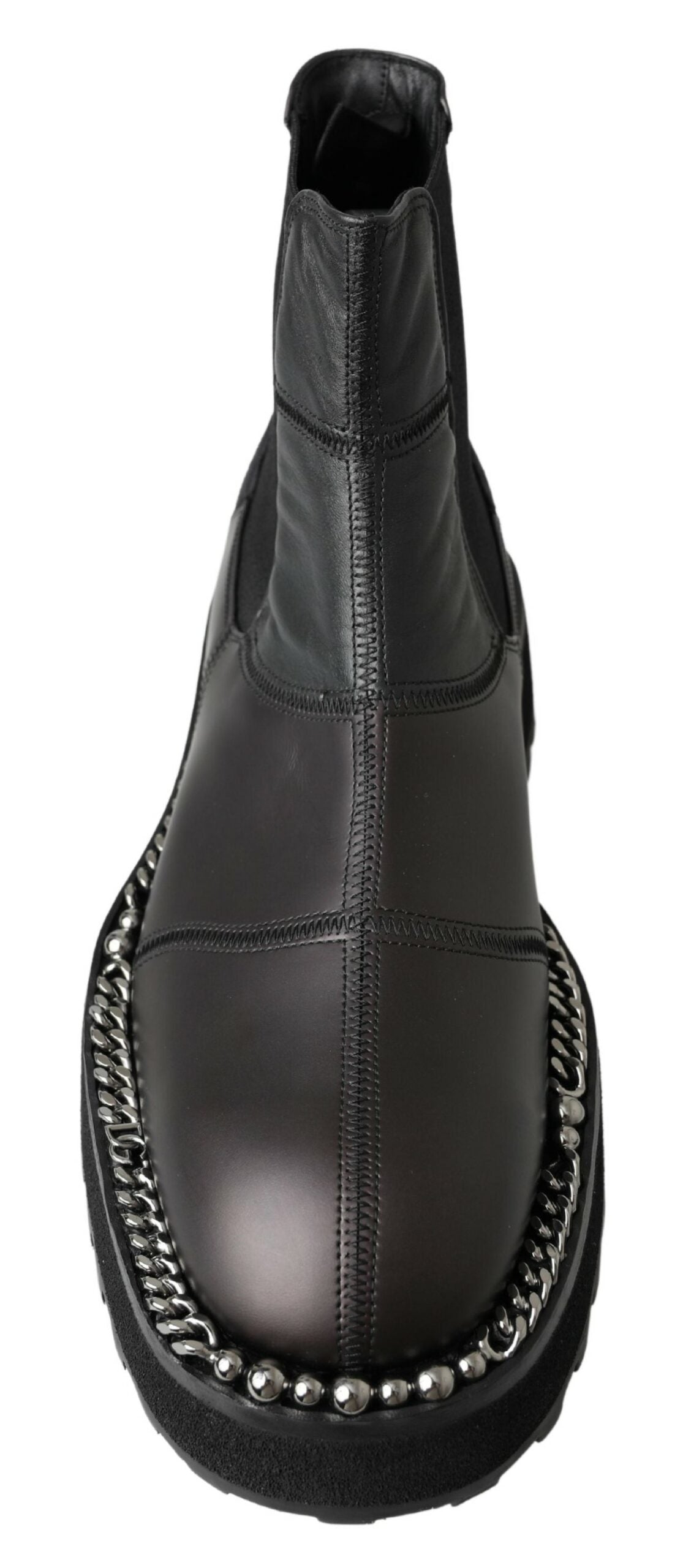  - Elegant Black Ankle Stretch Slip On Boots