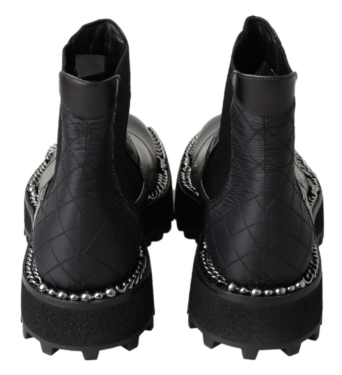  - Elegant Black Ankle Stretch Slip On Boots