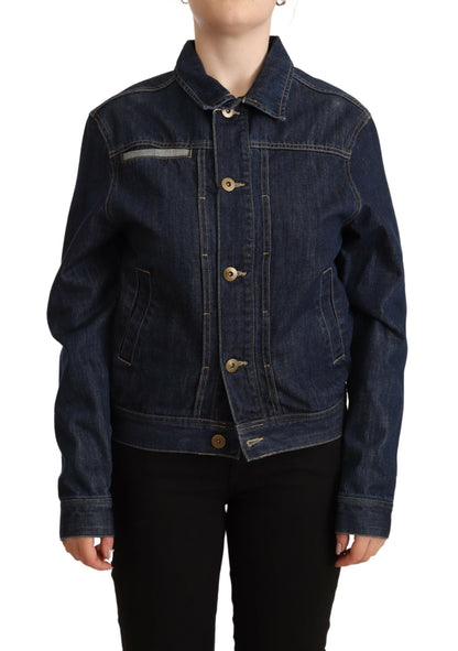  - Chic Dark Blue Denim Jacket