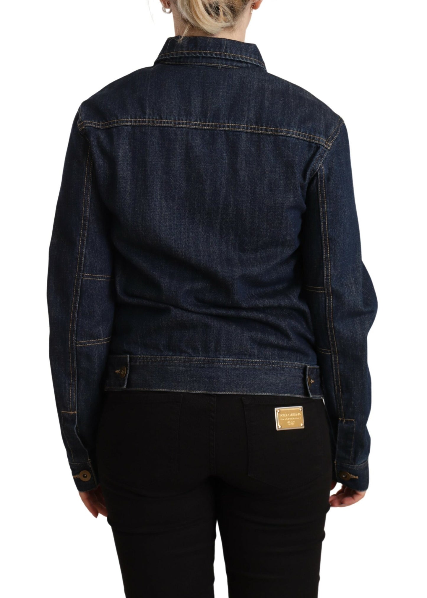  - Chic Dark Blue Denim Jacket