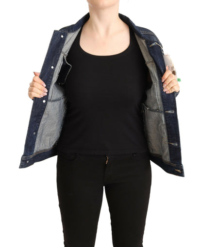  - Chic Dark Blue Denim Jacket