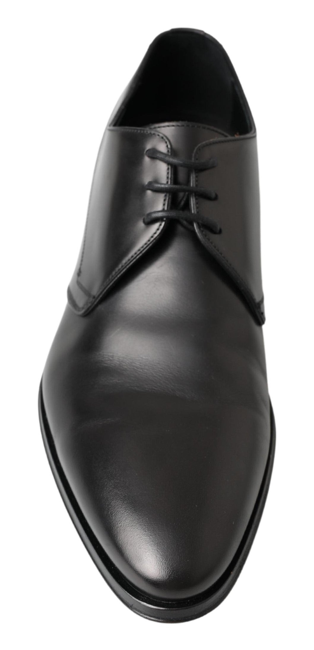  - Classic Black Leather Derby Shoes