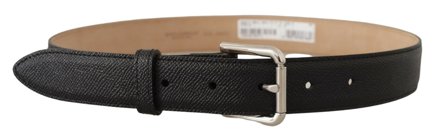  - Sleek Black Authentic Leather Belt