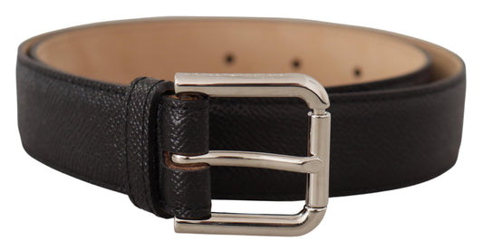  - Sleek Black Authentic Leather Belt