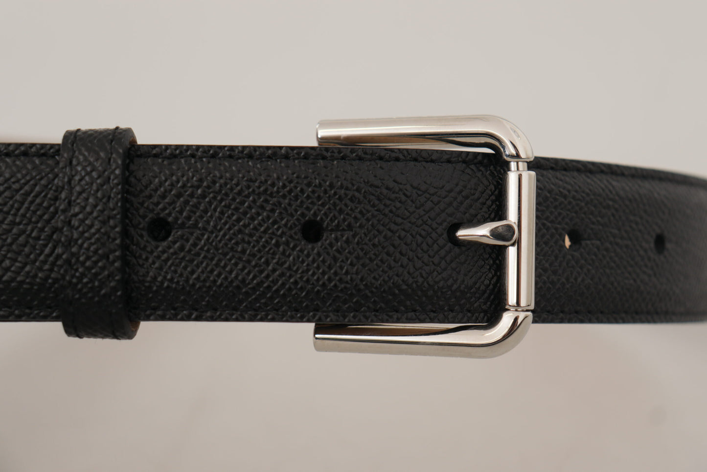  - Sleek Black Authentic Leather Belt