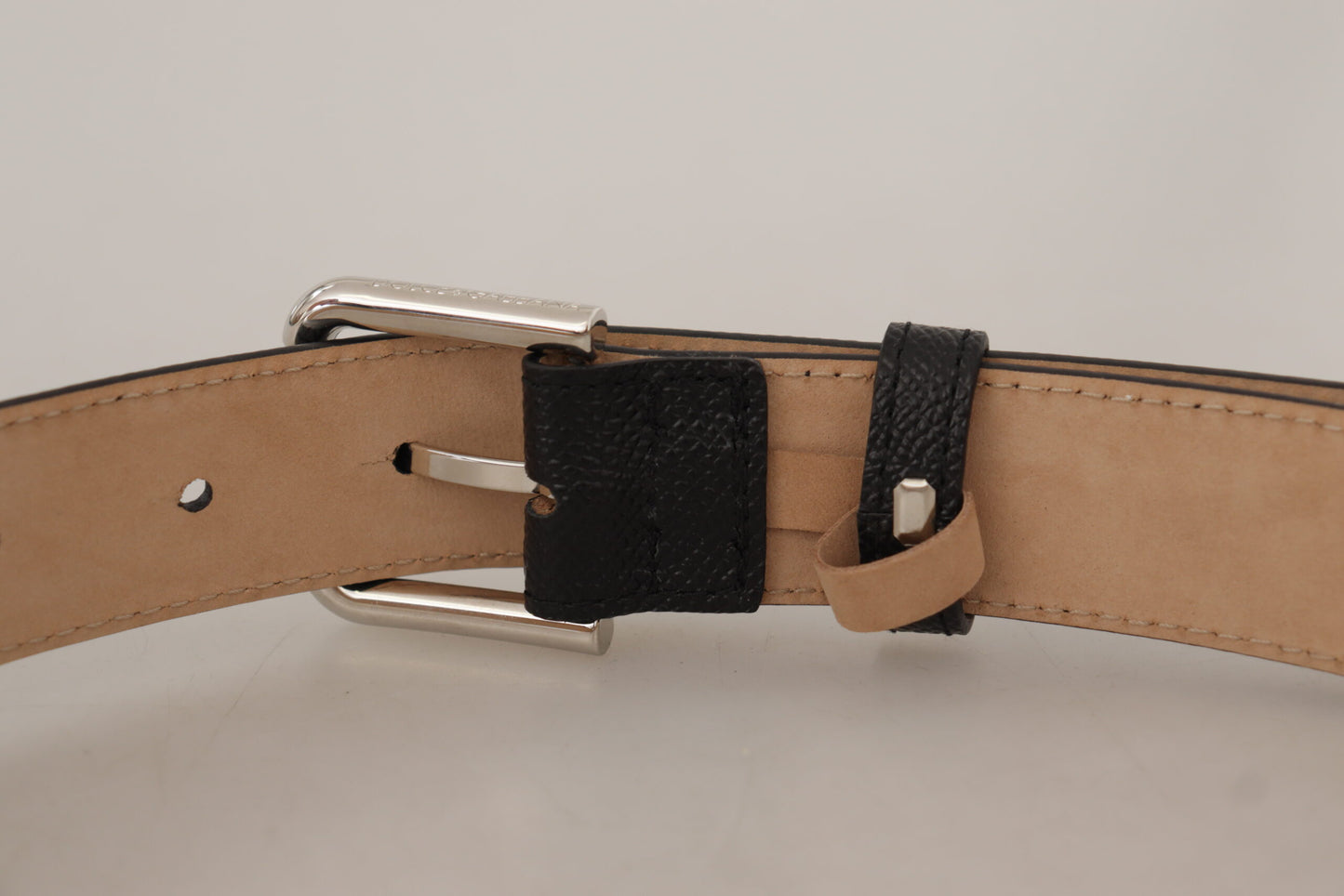  - Sleek Black Authentic Leather Belt