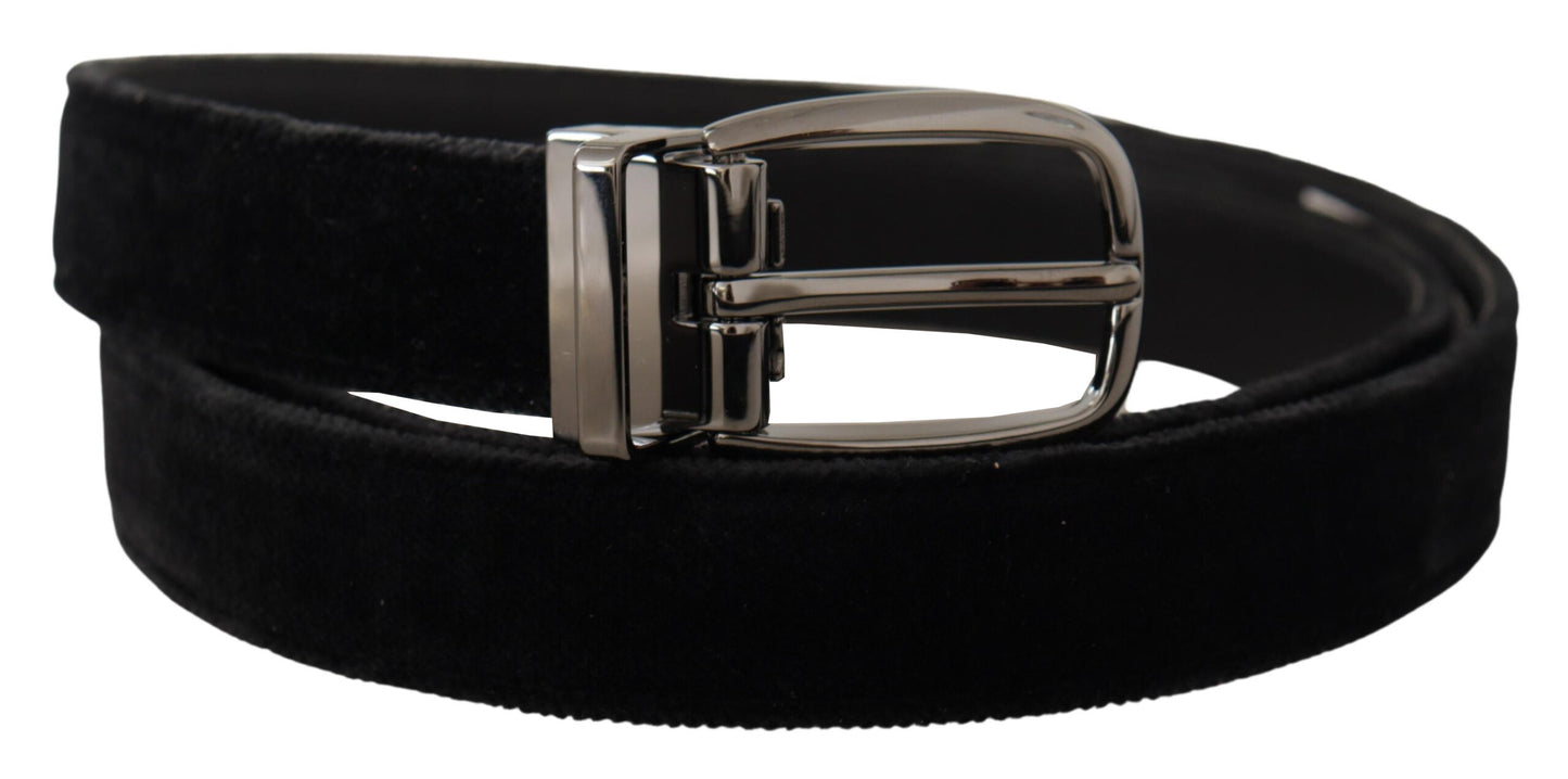  - Elegant Black Velvet Designer Belt