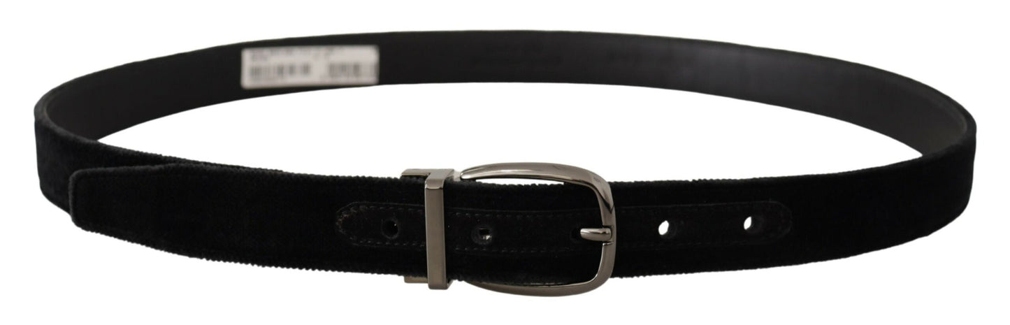  - Elegant Black Velvet Designer Belt